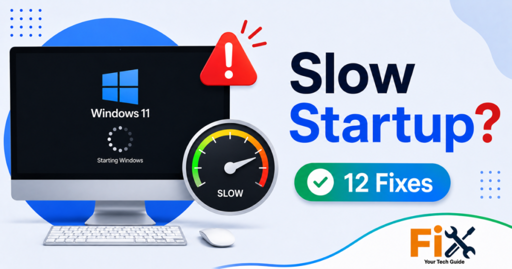 Windows 11 slow startup screen with loading delay on PC